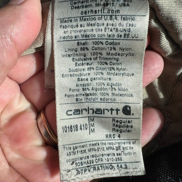 Carhartt Mens FR Traditional Jacket Size M Distressed Thrashed Wrecked Faded - Picture 16 of 16